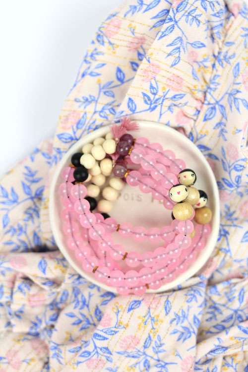 (image pour) Bracelet Perle Verre Pivoine 🌺